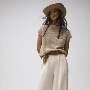HOT ITEM - NWT - FREE PEOPLE  Freya Sweater/Pants Oatmeal Combo - Size M